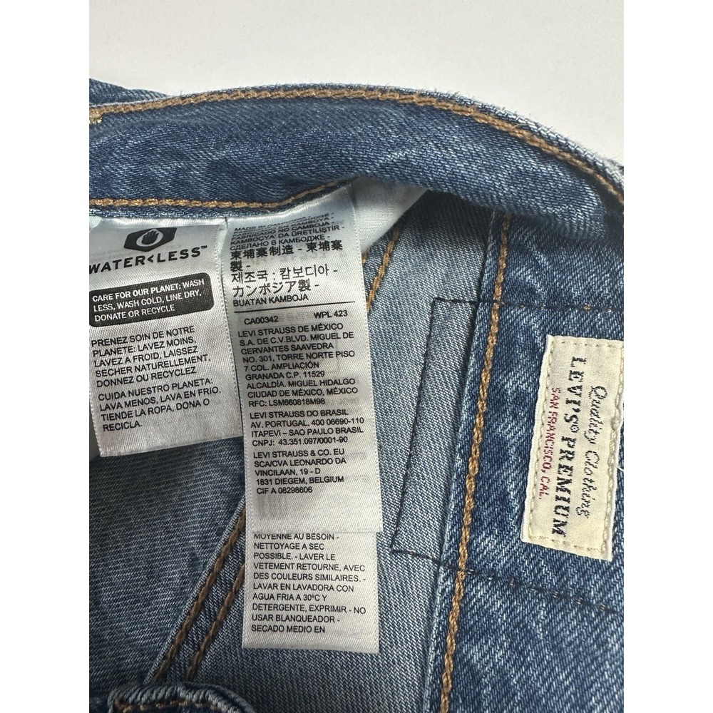 Levi's Ribcage Womens Jeans Waist 24 High rise Straight Ankle Light Wash - Picture 6 of 9